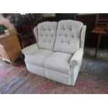 MODERN TWO SEATER SETTEE AND ELECTRIC ARMCHAIR