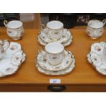 PARCEL OF ROYAL ALBERT GILDED AND FLORAL DECORATED TEAWARE,