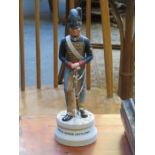 COALPORT LIMITED EDITION UNGLAZED ROYAL HORSE ARTILLERY FIGURE COMMEMORATING THE BATTLE OF WATERLOO,