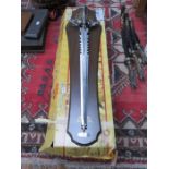 BOXED MODERN FANTASY ORNAMENTAL DISPLAY SWORD WITH MOUNT