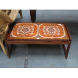 REPRODUCTION TILE TOPPED COFFEE TABLE