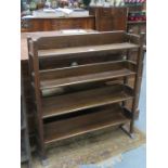 SET OF OAK OPEN BOOKSHELVES