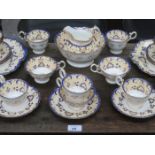 PARCEL OF ROCKINGHAM GILDED VICTORIAN TEAWARE,