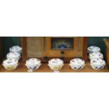 SET OF NINE ROYAL WORCESTER EVESHAM POTS WITH COVERS