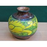 DECORATIVE ITALIAN GLAZED CERAMIC VASE,