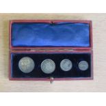 CASED 1902 MAUNDY MONEY SET