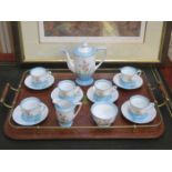 NORITAKE FIFTEEN PIECE FLORAL COFFEE SET