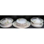 PARCEL OF CROWNFORD ART DECO FLORAL DINNERWARE,