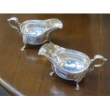 PAIR OF MAPPIN & WEBB HALLMARKED SILVER SAUCE BOATS