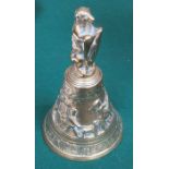DECORATIVE BRASS BELL, PURCHASED FORM THE DESK OF LORD LEVERHULME,