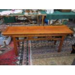 CARVED ORIENTAL STYLE WINDOW SEAT/LONG BENCH