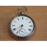 HALLMARKED SILVER POCKET WATCH,