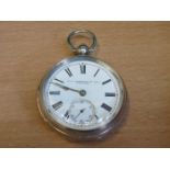 J W JOHNSON & SON HALLMARKED SILVER POCKET WATCH