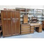 ERCOL STYLE FOUR PIECE BEDROOM SUITE