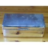 HALLMARKED SILVER CIGARETTE BOX,