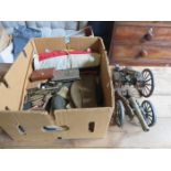 PARCEL OF WORLD WAR II MILITARIA INCLUDING FLAGS, CAPS, TRENCH ART, SWAGGER STICK, ETC,