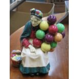 ROYAL DOULTON GLAZED CERAMIC FIGURE- THE OLD BALLOON SELLER,