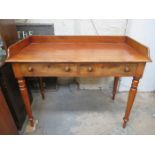 VICTORIAN MAHOGANY TWO DRAWER WASH STAND