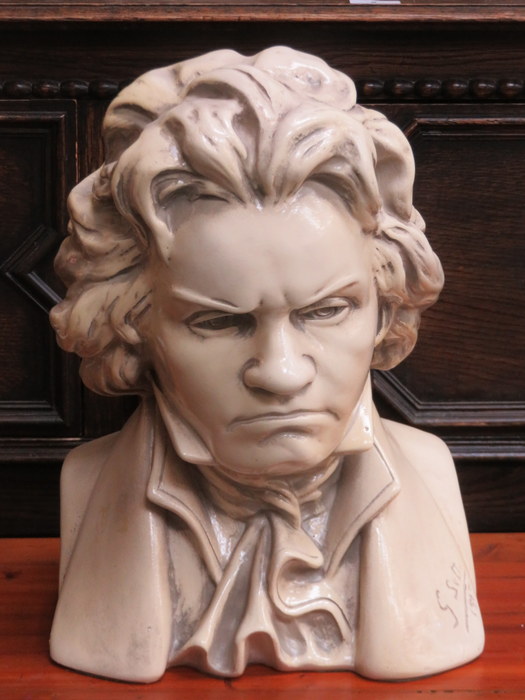 PLATER BUST OF BEETHOVEN,