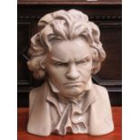 PLATER BUST OF BEETHOVEN,