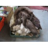 PARCEL OF VARIOUS FUR JACKETS AND STOLE, ETC.