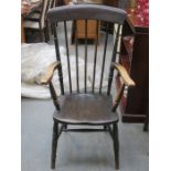COUNTRY STYLE HIGH BACK ARMCHAIR
