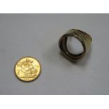 1894 GOLD FULL SOVEREIGN WITH 9ct GOLD RING SETTING