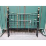 VICTORIAN CAST IRON DOUBLE BED FRAME