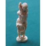 CARVED ORIENTAL IVORY FIGURE GROUP,