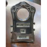 HALLMARKED SILVER DESK CALENDAR (AT FAULT)