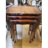 MAHOGANY NEST OF THREE TABLES