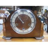 OAK CASED MANTEL CLOCK