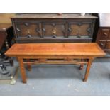 CARVED ORIENTAL STYLE WINDOW SEAT/LONG BENCH