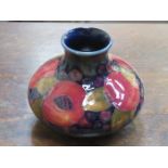 MOORCROFT TUBE LINED POMEGRANATE PATTERN CERAMIC VASE, INITIALLED WM TO BASE,