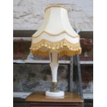 ORMOLU MOUNTED TABLE LAMP WITH SHADE