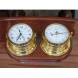 REPRODUCTION WALL MOUNTING CLOCK/BAROMETER SET BY WEMPE,