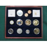 MIXED LOT OF COMMEMORATIVE COINAGE INCLUDING 585 GOLD COIN