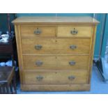 MAHOGANY TWO OVER THREE CHEST OF DRAWERS