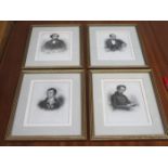 SET OF FOUR MONOCHROME PRINTS