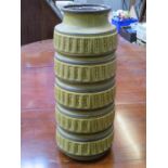 WEST GERMAN POTTERY VASE BEARING A STICKER SCHEURICH,