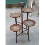 MAHOGANY FOUR TIER CAKE DISPLAY STAND