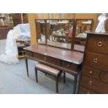 STAG DRESSING TABLE WITH STOOL