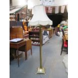 BRASS COLUMN FORM STANDARD LAMP