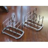 PAIR OF HALLMARKED SILVER TOAST RACKS