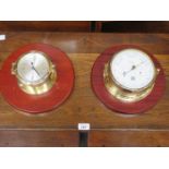 REPRODUCTION SELWYNS WALL MOUNTING BAROMETER AND SIMILAR CLOCK