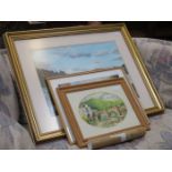 TWO FRAMED WATERCOLOURS,