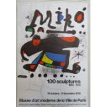 JOAN MIRO LITHOGRAPH '100 SCULPTURES' 1962-1978, LIMITED EDITION AND STAMPED,