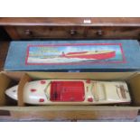 1930s HORNBY LARGE SCALE BOXED CREAM/RED SPEEDBOAT