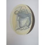 PICASSO LITHOGRAPH 'TETE BLEU' STAMPED FROM THE MARINA PICASSO ESTATE (GRANDDAUGHTER OF PICASSO),