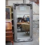 LARGE MODERN DECORATIVE BEVELLED WALL MIRROR,